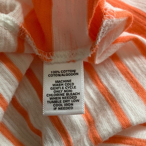 Loft Coral White Stripe Sunwashed Tank - Picture 5 of 5